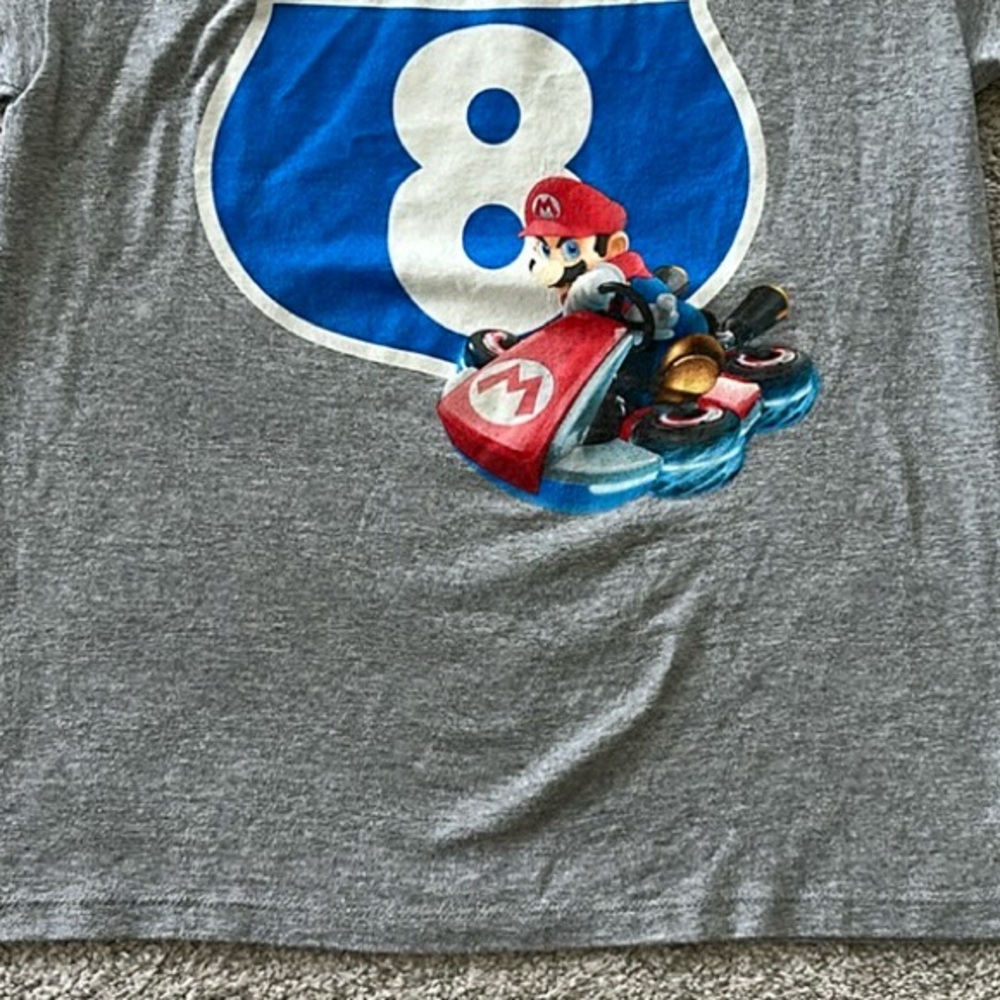 Boys Mario Kart 8 Gray T-Shirt - Picture 3 of 4